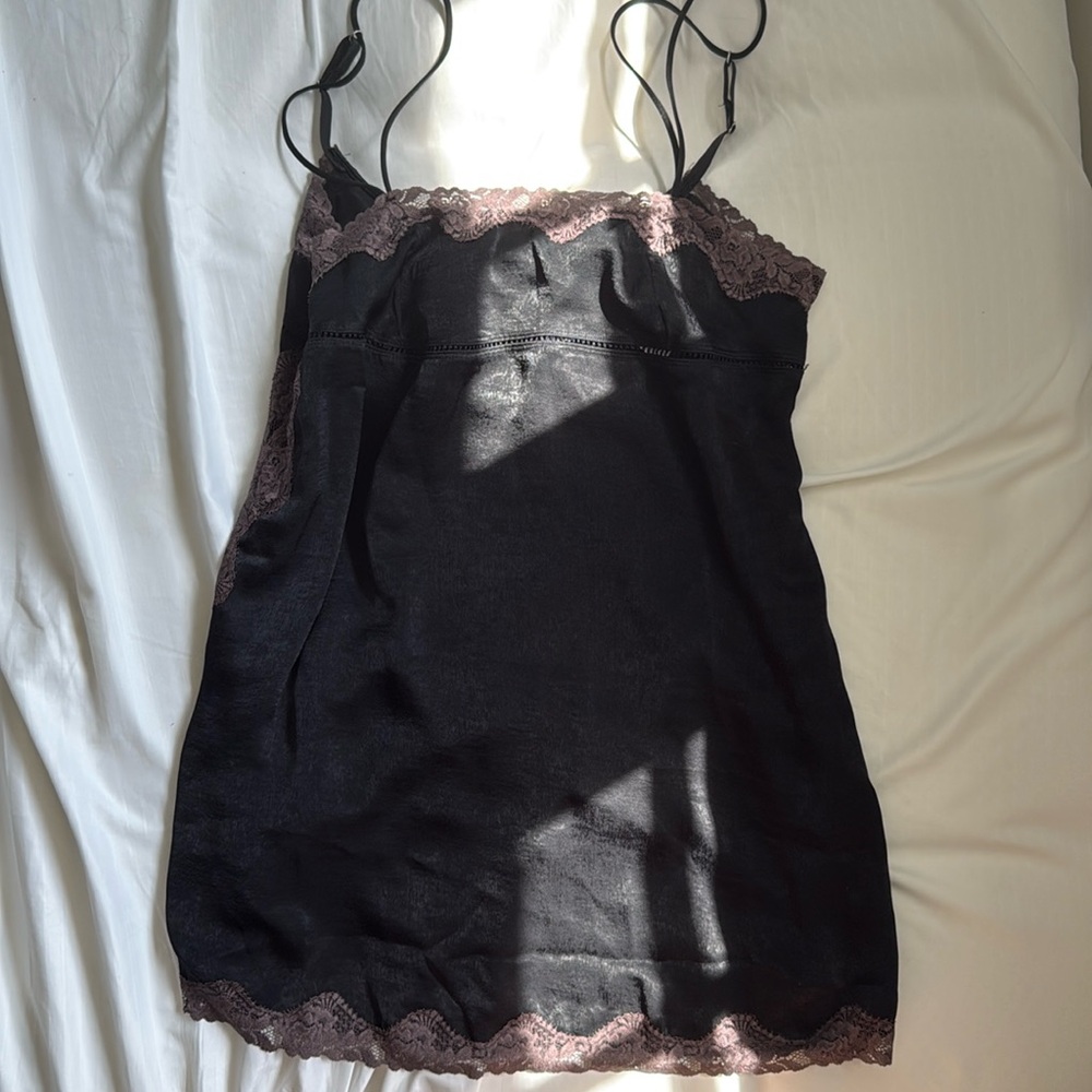Intimately by Free People Black Lace Trim Slip Dress - Picture 2 of 3